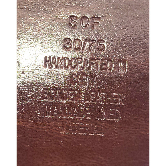 KENNETH COLE REACTION Reversible Leather Belt Black Brown Large Silver Buckle 30 - Picture 8 of 9